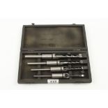 A set of three hollow mortice chisels N