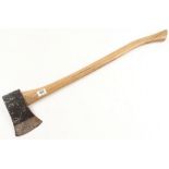 A little used axe with "Genuine American Hickory" handle G++