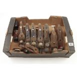 Nine metal bench planes most are rusty G-