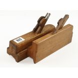 A twin iron stick and rebate plane by VARVILL and a twin iron sash plane(unnamed ) G+