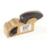 A 11/4" steel sole brass bullnose plane by SLATER with rosewood wedge G+