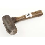 A file makers hammer with shaped handle G+