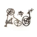 Two hand crank wheels one with turn attached G