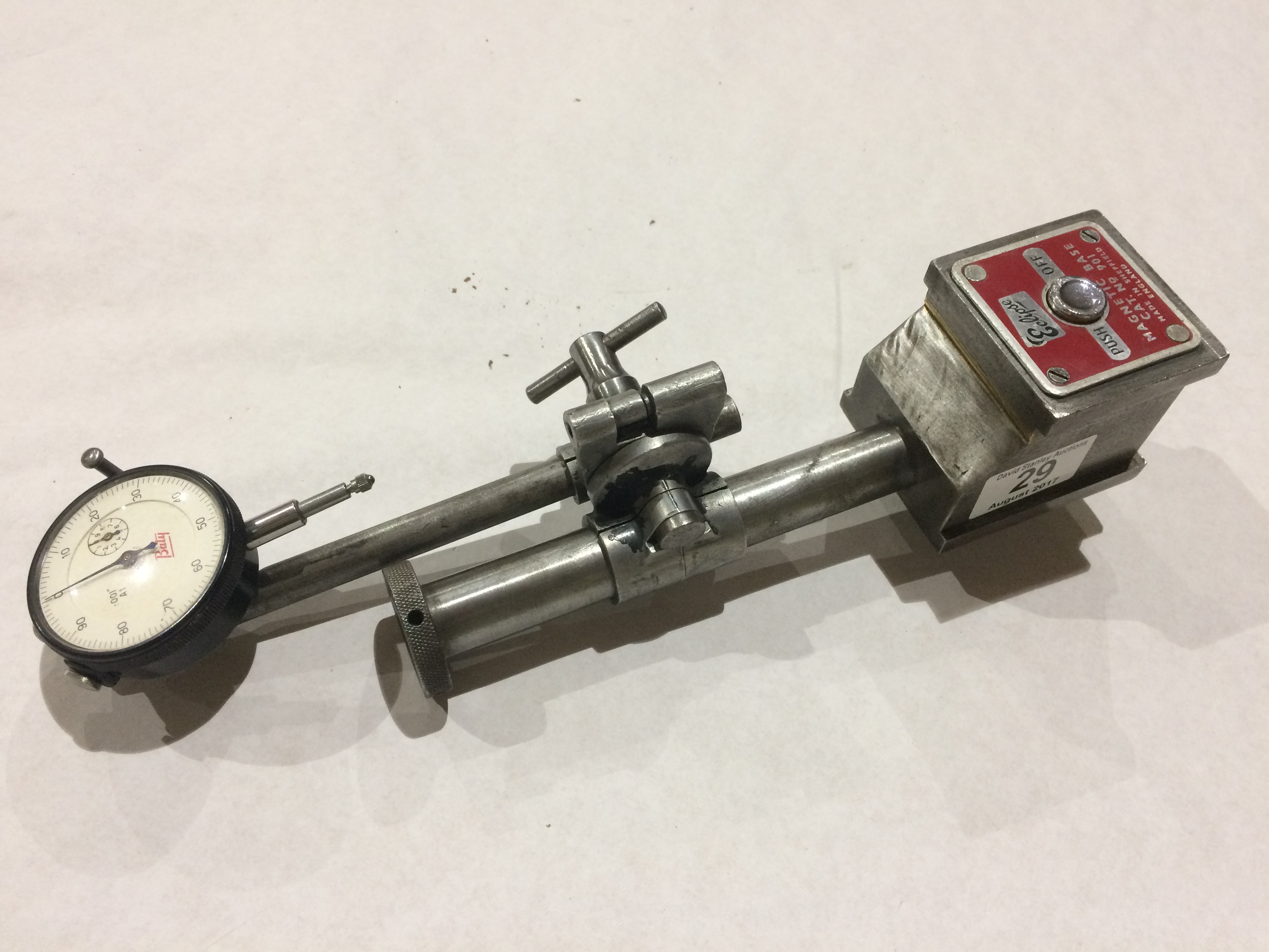 An ECLIPSE baty dial gauge with magnetic base G