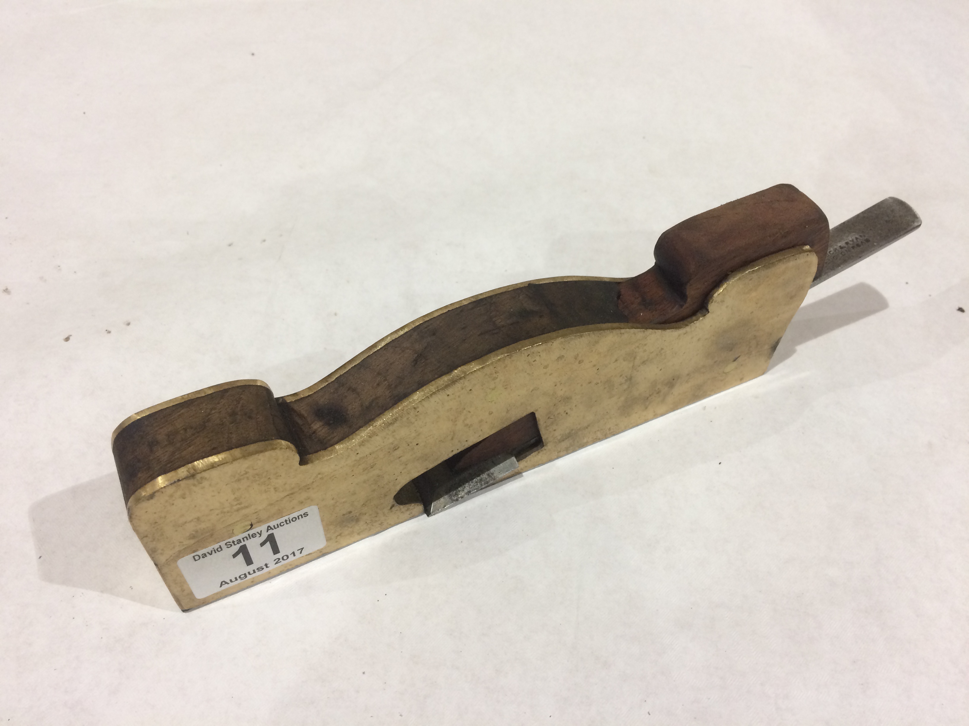 A steel soled brass shoulder plane G-