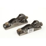 Two STANLEY block planes USA No 91/2 and English No 60 G+