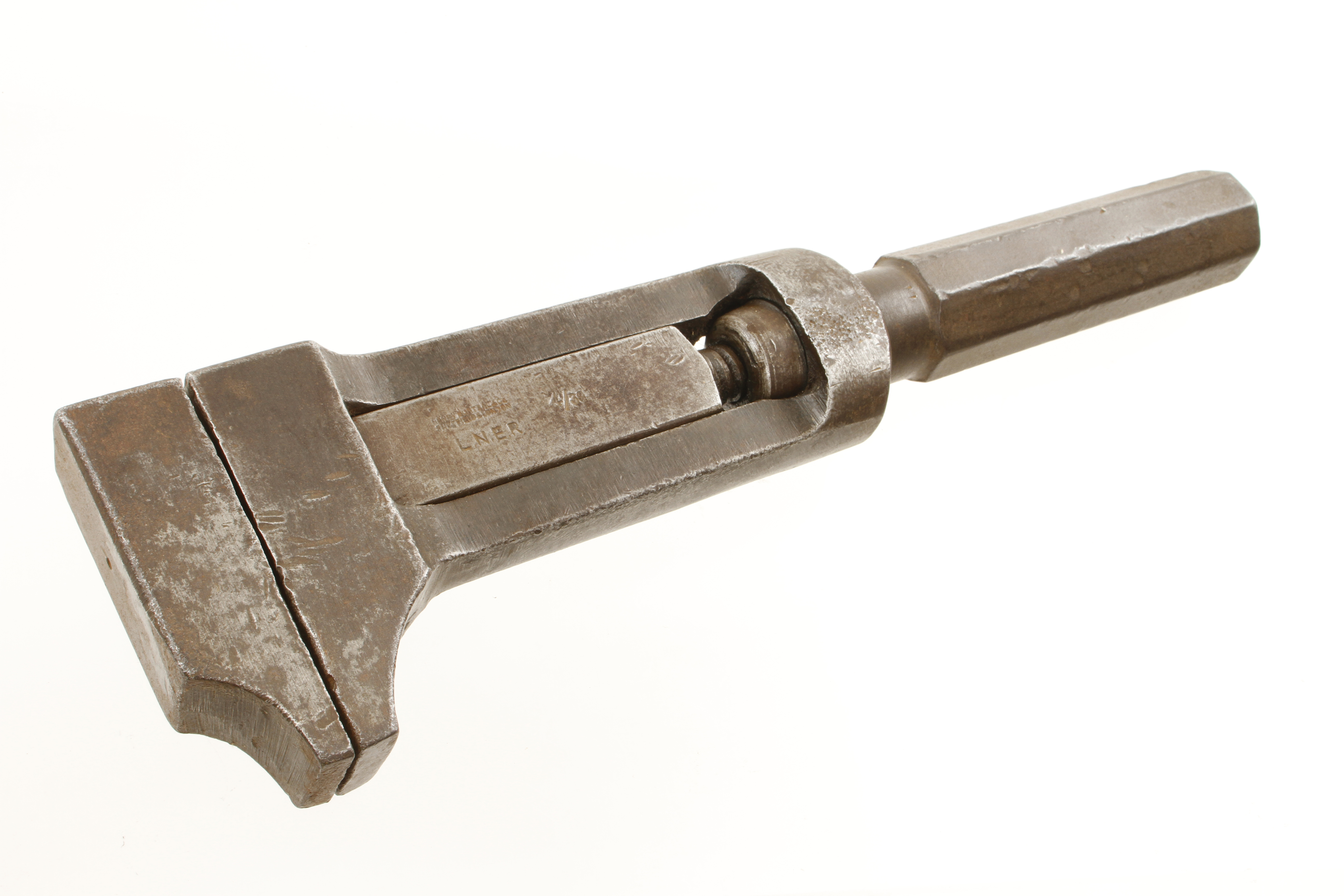 A heavy 4 1/2" wrench by HENRY BURTSAL Sheffield & London stamped L.N.E.R. (London N.E.