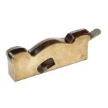 An early NORRIS No 7 steel soled bronze shoulder plane 7 1/2" x 1 1/2" with figured rosewood infill