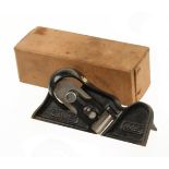 A little used STANLEY No 95 edge trimming plane with orig decal and SW iron in orig box lacking