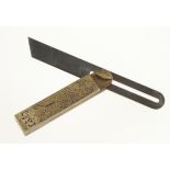 A rare American HOWARDS 8" decorative brass bevel with Pat. Nov. 5.