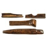 Four 17/18c hatter's tools,