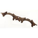 A rustic 15/18c French ox or donkey yoke 45" o/a G