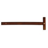 A fine quality 42" ebony edged mahogany adjustable T square by J.