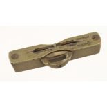 A rare PRESTON No 1282 3" brass level to screw onto square or straight edge,