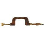 A very fine quality and little used French cormierwood pad brace by MATHIED Paris with elongated