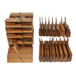 An incomplete 46 piece kit of joiners beech planes by HIELDS Nottingham comprising 30 of 38