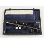 A probably unused metric ALBRIT planimeter in orig fitted case with instructions on lid F