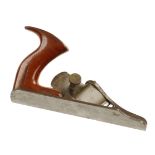 A steel shouldering plane with Mathieson iron and polished mahogany handle G+