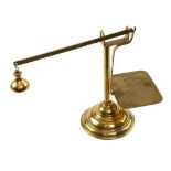 A rare 19c TURNER'S Patent brass letter scale the beam stamped STS Patent to weigh 1/4 to 8 oz on