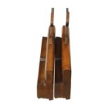 A rare pair of No 5 sash planes by IOHN GREEN (marks F) No'd 1 & 2 G+