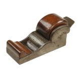 An iron chariot plane 5" x 2" with mahogany infill and wedge and Ibbotson iron G+