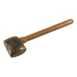 An unusual French lump hammer weighing 6 lbs G+