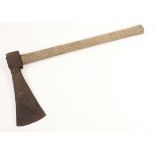 A narrow French felling axe stamped T LORO 2000 with 5" edge G