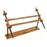 A French screw adjustable pine tapestry clamp 28" o/a.