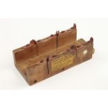 A PRESTON No 566 adjustable mitre box with orig trade label G+