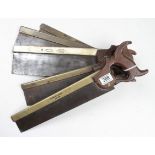 Five brass back saws G