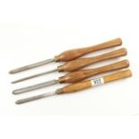 Four wood turning tools G+