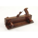 A 14" handled beech screw stem grooving plane by J.