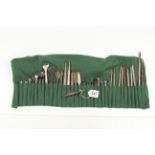 A set of 36 centre and shell bits mainly by MARPLES in baize roll G++