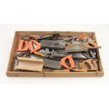 A tray of modern saws