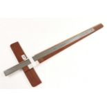 A mahogany Tee square fixed to a 36" steel straight edge by RABONE G