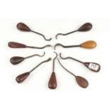 Nine spoon gouges G