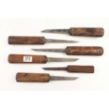 Six mortice chisels G+