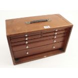 An engineers seven drawer chest with tools lacks front G