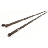 Two snooker cue cases one marked PENMAC,