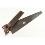 A 26" handsaw with large nib and a b/b tenon saw both by T HOBSON Derby G+