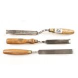 Three cranked gouges G