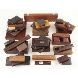 25 various empty instrument boxes in mahogany and oak G