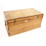 A pine chest with a few tools G