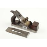 A NORRIS No13 patent metal parallel smoother with rosewood infill and handle replaced MARPLES iron