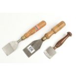 Two sash pocket chisels by MARPLES and STORMONT and another