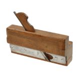 A small beech grooving plane by KING & Compe Hull with sole fence F