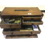 An engineers eight drawer chest with tools
