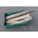 Ten boxwood logs etc G