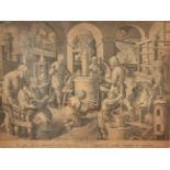 JOHANNES STRADANUS Distillatio Print Sight size 20 x 26cm