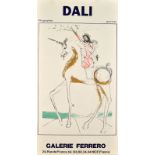 SALVADOR DALI Four Posters for Galerie Ferrero Lithograph with gold paint 1980's 70 x38cm and 51 x